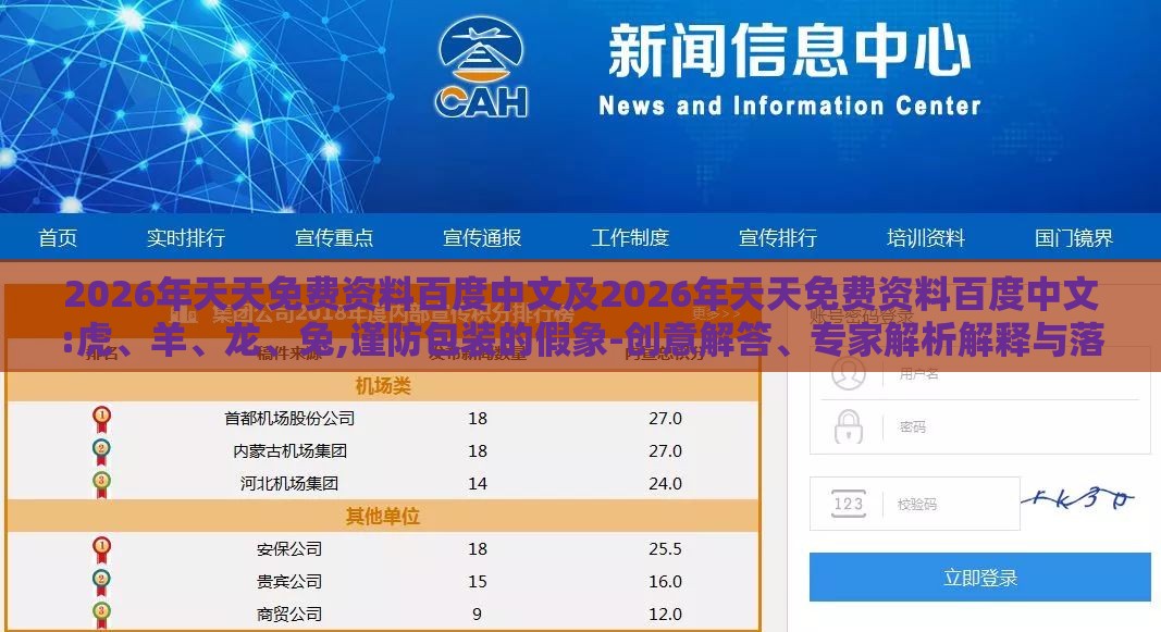 2026年天天免费资料百度中文及2026年天天免费资料百度中文:虎、羊、龙、兔,谨防包装的假象-创意解答、专家解析解释与落实​